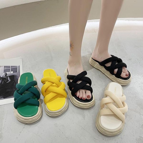 slippers casual shoes slides slipers women med platform luxury 2021 flat summer rubber pu rome fashion female, Black
slippers casual shoes slides slipers women med platform luxury 2021 flat summer rubber pu rome fashion female, Black
