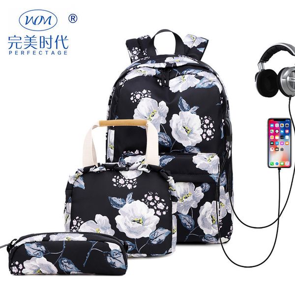 3-piece printed backpack for girls frh middle school students schoolbag computer bag nch backpack
3-piece printed backpack for girls frh middle school students schoolbag computer bag nch backpack