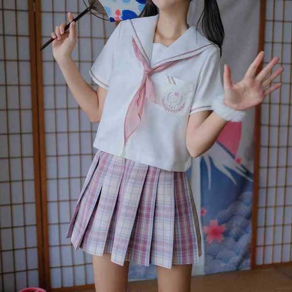 2021 summer new japanese and korean female pink sailor uniform junior high school british college style short sleeve jk, Black
2021 summer new japanese and korean female pink sailor uniform junior high school british college style short sleeve jk, Black