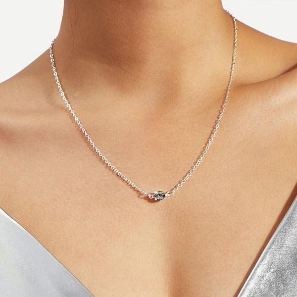 pendant necklaces for women minimalism a zircon crystal clavicle chain 2 color birthday gift fashion jewelry kbn325, Silver
pendant necklaces for women minimalism a zircon crystal clavicle chain 2 color birthday gift fashion jewelry kbn325, Silver
