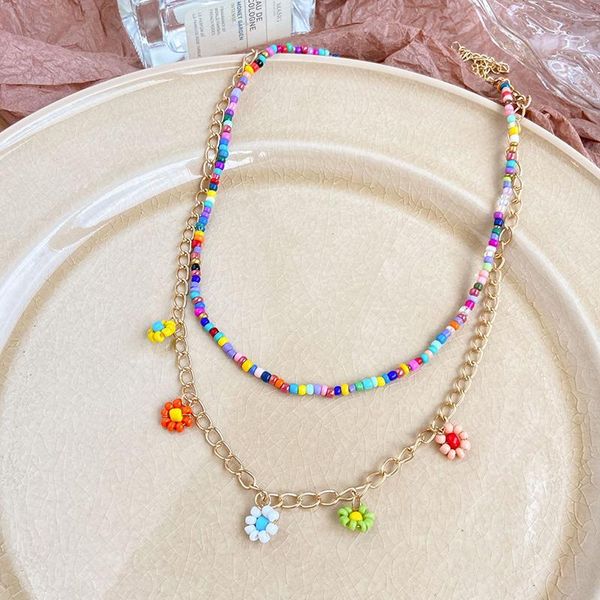 chokers bohemian multilayer pearl daisy pendant necklaces for women fashion colorful rice beads choker female holiday jewelry, Golden;silver
chokers bohemian multilayer pearl daisy pendant necklaces for women fashion colorful rice beads choker female holiday jewelry, Golden;silver