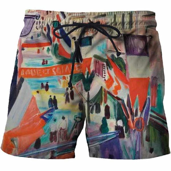 men's shorts summer quick-drying casual fitness 3d printing world famous paintings jogging swimming beach, White;black
men's shorts summer quick-drying casual fitness 3d printing world famous paintings jogging swimming beach, White;black