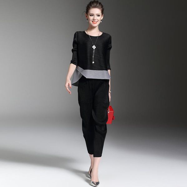 women's two piece pants luxury 2 set women pleated ensemble femme sets womens outfits pants conjunto feminino, White
women's two piece pants luxury 2 set women pleated ensemble femme sets womens outfits pants conjunto feminino, White