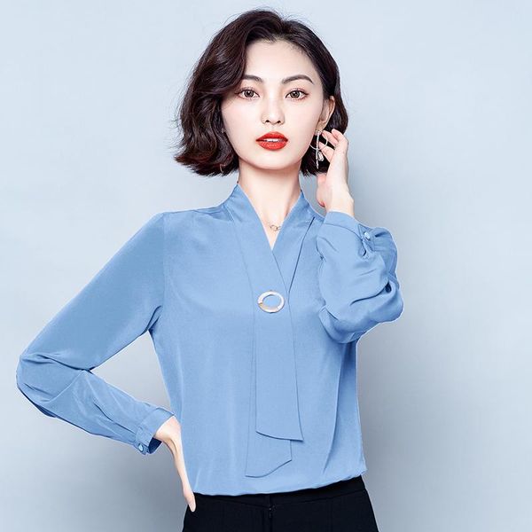 women's blouses & shirts korean fashion silk women long sleeve satin plus size 4xl office lady womens and ladies, White 
women's blouses & shirts korean fashion silk women long sleeve satin plus size 4xl office lady womens and ladies, White