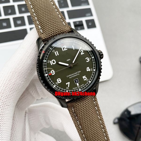 6 styles watches m173152a1l1x1 black pvd 41mm automatic mechanical mens watch armygreen dial leather strap gents wristwatches, Slivery;brown
6 styles watches m173152a1l1x1 black pvd 41mm automatic mechanical mens watch armygreen dial leather strap gents wristwatches, Slivery;brown