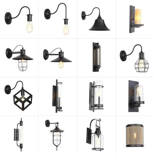 ac 110v-240v indoor outdoor vintage waterproof wall lamp e27 led bulb black metal body retro light foyer passageway loft lights
ac 110v-240v indoor outdoor vintage waterproof wall lamp e27 led bulb black metal body retro light foyer passageway loft lights
