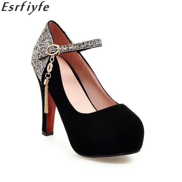 esrfiyfe 2021 new bling wedding shoes women round toe buckle strap summer pumps girls high heels platform glitter shoes, Black
esrfiyfe 2021 new bling wedding shoes women round toe buckle strap summer pumps girls high heels platform glitter shoes, Black