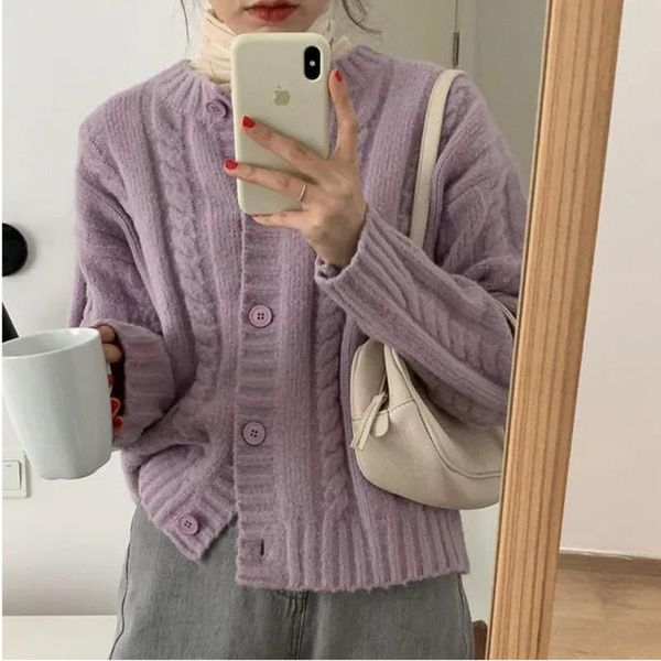 women's knits & tees fashion solid stripe ribbed cardigan women korean loose sweater vintage knitted pull femme clothing jersey sueter, White
women's knits & tees fashion solid stripe ribbed cardigan women korean loose sweater vintage knitted pull femme clothing jersey sueter, White