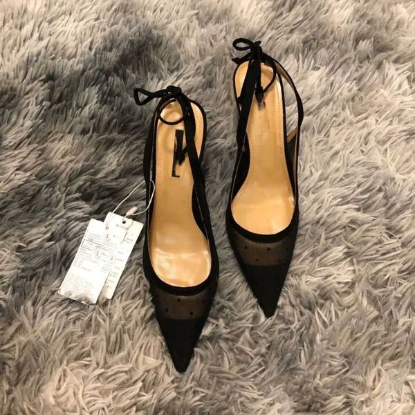 2021 new wave point baotou net shoes fairy style small size sandals women's mesh high heels women's thin heels, Black
2021 new wave point baotou net shoes fairy style small size sandals women's mesh high heels women's thin heels, Black