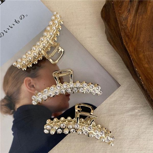 hair clips & barrettes women metal golden claw faux pearl rhinestone embellished jaw clamp barrette jewelry elegant styling accessorie, Golden;silver
hair clips & barrettes women metal golden claw faux pearl rhinestone embellished jaw clamp barrette jewelry elegant styling accessorie, Golden;silver
