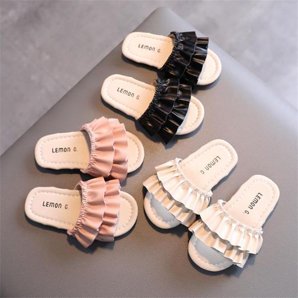 slipper jy summer children girls beach slippers non-slip girl ruffle princess pure color slides 21-30, Black;grey
slipper jy summer children girls beach slippers non-slip girl ruffle princess pure color slides 21-30, Black;grey