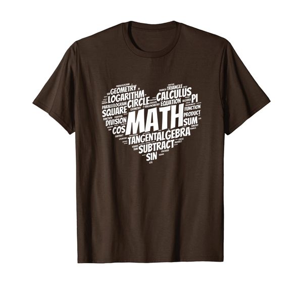I Love Math T Shirt for Math Teachers, Mainly pictures