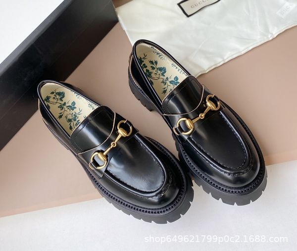 luxury shoes horse rank buckle leford women's sol increased versatile. british small leather and thick heel sho are in, Black
luxury shoes horse rank buckle leford women's sol increased versatile. british small leather and thick heel sho are in, Black