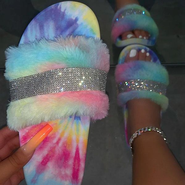 2021 sandal women rhinestone furry slides kawaii slippers faux fur flurry slides glitter bling rainbow shoes cute plush jelly, Black
2021 sandal women rhinestone furry slides kawaii slippers faux fur flurry slides glitter bling rainbow shoes cute plush jelly, Black