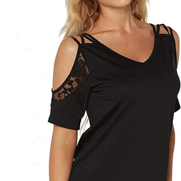 womens blouses lace patchwork women blouse summer off shoulder short sleeved v neck shirts causal plus size, White
womens blouses lace patchwork women blouse summer off shoulder short sleeved v neck shirts causal plus size, White
