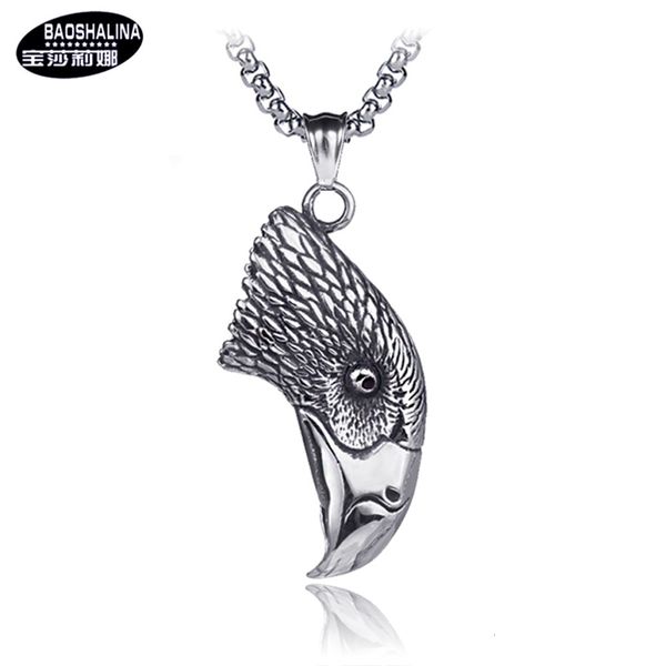 eagle necklace star hip hop carved ancient titanium steel trendy male stainless head pendant, Silver
eagle necklace star hip hop carved ancient titanium steel trendy male stainless head pendant, Silver