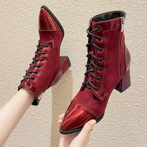boots suede ankle high heel women shoes cross tied pointed toe heels elegant thick short mujer 2021, Black
boots suede ankle high heel women shoes cross tied pointed toe heels elegant thick short mujer 2021, Black