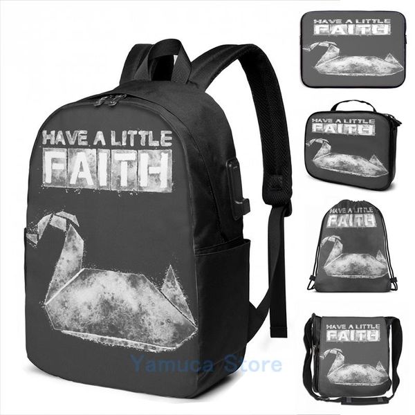 backpack funny graphic print prison break have a little faith usb charge men school bags women bag travel laptop
backpack funny graphic print prison break have a little faith usb charge men school bags women bag travel laptop