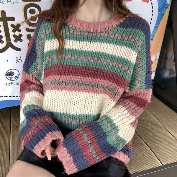 women's sweaters harajuku rainbow winter vintage girl fashion funny high street o-neck sweater oversize loose sweatshirt woman's x, White;black
women's sweaters harajuku rainbow winter vintage girl fashion funny high street o-neck sweater oversize loose sweatshirt woman's x, White;black