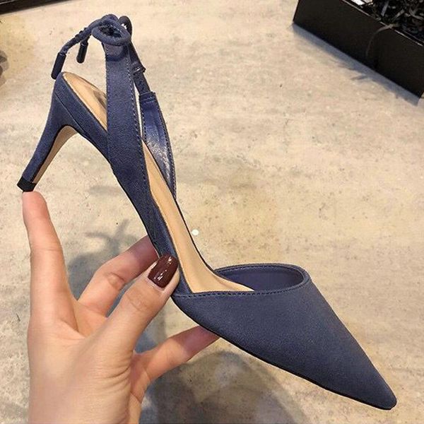 2021 elegant sumemr shoes woman pointed toe highheels back strap sandals lace up thin heels women dress shoes, Black
2021 elegant sumemr shoes woman pointed toe highheels back strap sandals lace up thin heels women dress shoes, Black