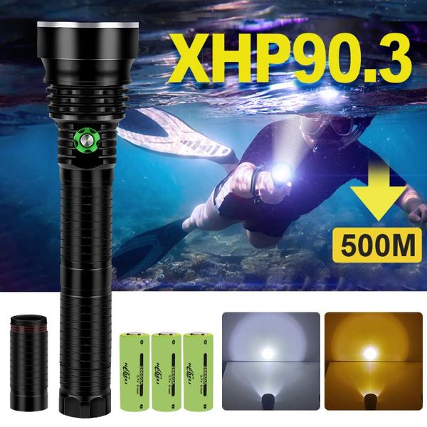 flashlights torches profession xhp90.3 led diving 18650 ipx8 waterproof 500m super bright deep sea torch lamp underwater flash li
flashlights torches profession xhp90.3 led diving 18650 ipx8 waterproof 500m super bright deep sea torch lamp underwater flash li