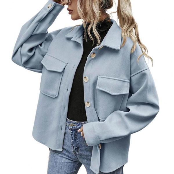 women's jackets winter coat women casual solid color turn-down collar woolen single-breasted long sleeve jacket for daily wear, Black;brown
women's jackets winter coat women casual solid color turn-down collar woolen single-breasted long sleeve jacket for daily wear, Black;brown