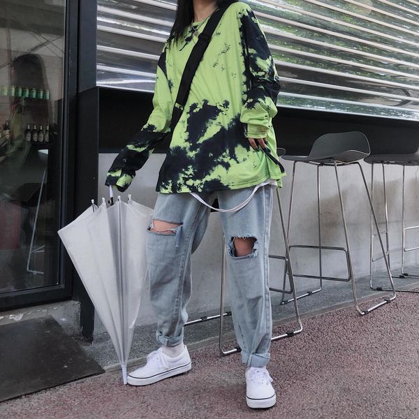spring clothing korean version ins original night style street department tie dye gradual change long sleeve t-shirt student loo, White
spring clothing korean version ins original night style street department tie dye gradual change long sleeve t-shirt student loo, White