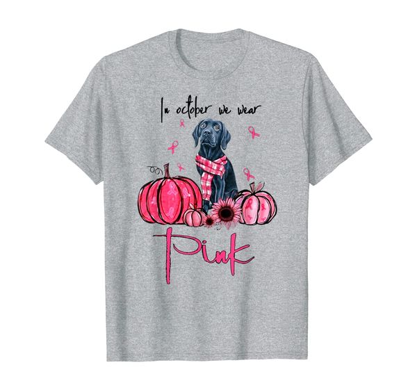 in october we wear pink, black labrador pink ribbon pumpkin t-shirt, White;black
in october we wear pink, black labrador pink ribbon pumpkin t-shirt, White;black