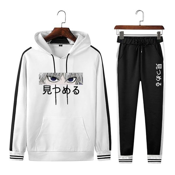 men's hoodies & sweatshirts 2021 spring figure and japanese alphabet pattern air layer suit hoodie trousers fashion casual sports 2-pie, Black
men's hoodies & sweatshirts 2021 spring figure and japanese alphabet pattern air layer suit hoodie trousers fashion casual sports 2-pie, Black