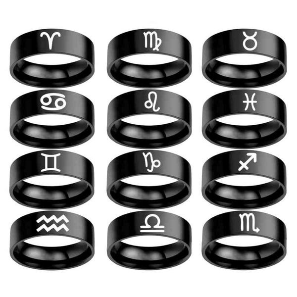aroutty 12 constellations zodiac sign finger rings women girls black color stainless steel ring anel anillos jewelry size 6-13, Silver
aroutty 12 constellations zodiac sign finger rings women girls black color stainless steel ring anel anillos jewelry size 6-13, Silver