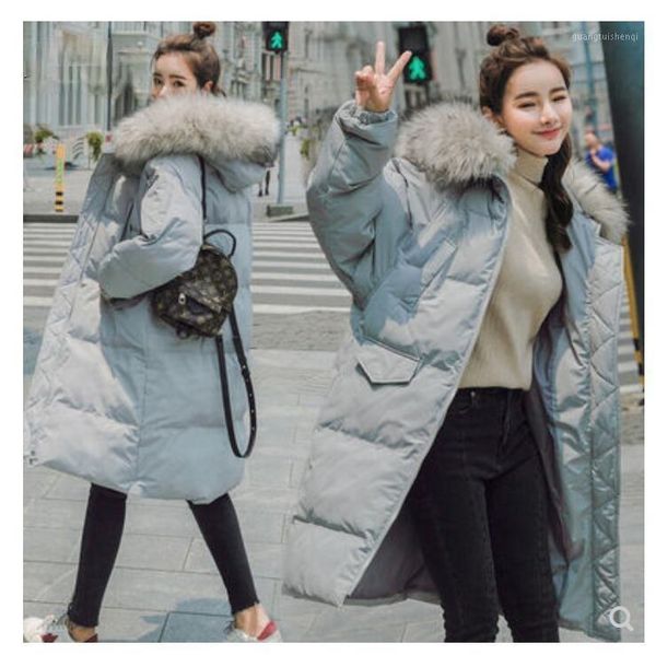 korean version long section cotton plus size parks women winter coats jacket big fur hooded warm women's down & parkas, Black
korean version long section cotton plus size parks women winter coats jacket big fur hooded warm women's down & parkas, Black