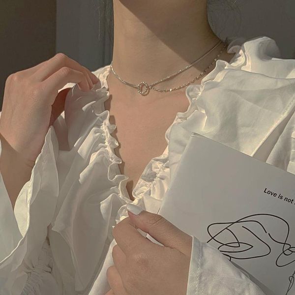 chokers necklace french temperament choker neck lace female 2021 trendy design fashion double chain ring clavicle, Golden;silver
chokers necklace french temperament choker neck lace female 2021 trendy design fashion double chain ring clavicle, Golden;silver