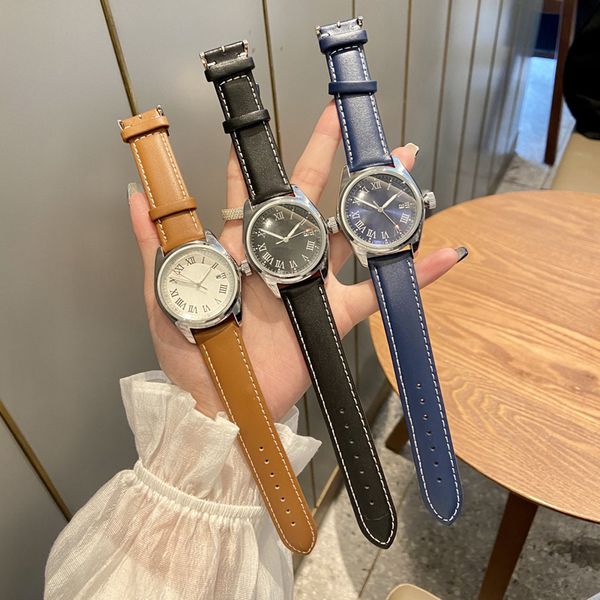 sports series roman literal watch retro temperament fashion light luxury calfskin strap, Slivery;brown
sports series roman literal watch retro temperament fashion light luxury calfskin strap, Slivery;brown