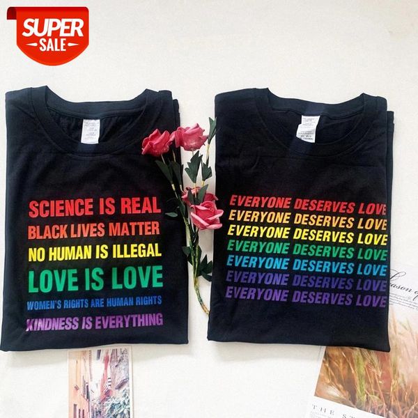 sunfiz YF New LGBT Gay Pride Slogan Tee Summer Style Top Tee Everyone Deserves Love Rainbow Color T-Shirt Tumblr #TA3O, White
sunfiz YF New LGBT Gay Pride Slogan Tee Summer Style Top Tee Everyone Deserves Love Rainbow Color T-Shirt Tumblr #TA3O, White