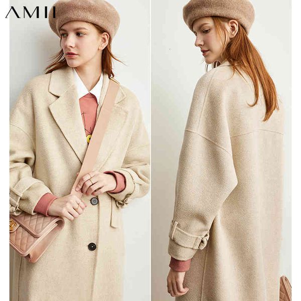 women's wool & blends minimalista duplo casaco de lã inverno feminino lapela sólida single-breasted solto jaqueta 11930399 r36x, Black
women's wool & blends minimalista duplo casaco de lã inverno feminino lapela sólida single-breasted solto jaqueta 11930399 r36x, Black