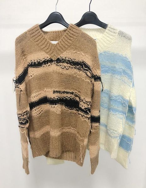 sweden 2021 early spring new asymmetric contrast stripe holed wool sweater pullover v-neck t-shirt for women, White;black
sweden 2021 early spring new asymmetric contrast stripe holed wool sweater pullover v-neck t-shirt for women, White;black