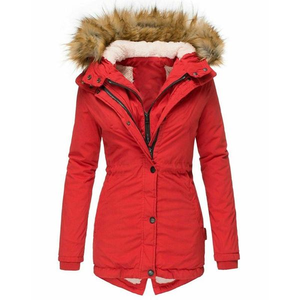 women's jackets winter coats warm wool collar zipper long sleeves slim cotton hooded ladies, Black;brown
women's jackets winter coats warm wool collar zipper long sleeves slim cotton hooded ladies, Black;brown