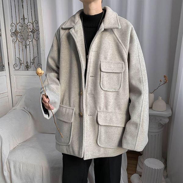 2021 style short men's fashion casual multi-pocket coat men autumn winter woolen jacket mens m-2xl l4de, Black
2021 style short men's fashion casual multi-pocket coat men autumn winter woolen jacket mens m-2xl l4de, Black