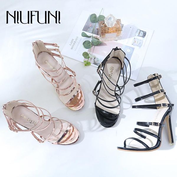 sandals 2021 women's ultra-fine high-heeled with metal buckle decoration back zipper open toe shoes banquet sexy, Black
sandals 2021 women's ultra-fine high-heeled with metal buckle decoration back zipper open toe shoes banquet sexy, Black