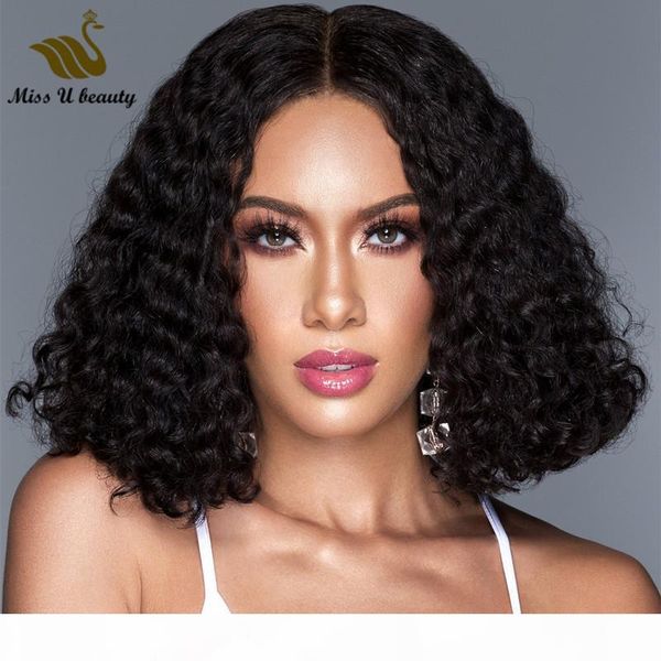 bob style curly human hair lace wig water wave wavy shoulder length full front lace wig 12-14inch virgin hair wigs 150% density, Black
bob style curly human hair lace wig water wave wavy shoulder length full front lace wig 12-14inch virgin hair wigs 150% density, Black