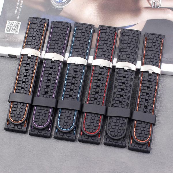 watch bands men's silicone strap 22mm ladies outdoor sports waterproof and sweat-proof suture rubber buckle accessories, Black;brown
watch bands men's silicone strap 22mm ladies outdoor sports waterproof and sweat-proof suture rubber buckle accessories, Black;brown
