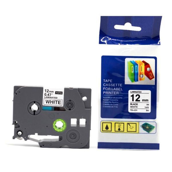 tag gun compatible for brother touch printer label tape tze-231 tz-231 12mm black on white tz tze 231 laminated ribbons
tag gun compatible for brother touch printer label tape tze-231 tz-231 12mm black on white tz tze 231 laminated ribbons