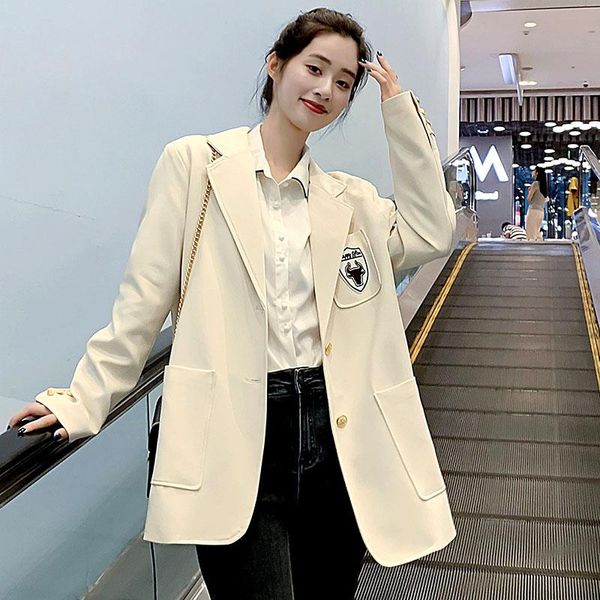 women's suits & blazers womens white for korean fashion trends original design streetwear teenage girls loose fit suit jacket t, White;black
women's suits & blazers womens white for korean fashion trends original design streetwear teenage girls loose fit suit jacket t, White;black