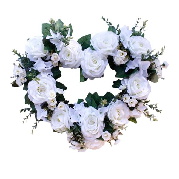 50cm artificial rose heart wreath white heart shape rose wreath with green leaves spring front door hanging for wedding decor
50cm artificial rose heart wreath white heart shape rose wreath with green leaves spring front door hanging for wedding decor
