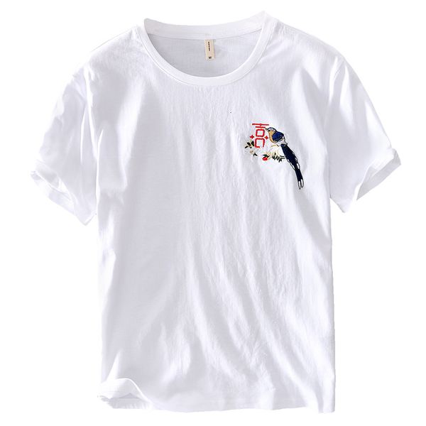 2021 summer new trend short sleeve linen t-shirt brand white shirt for men embroidery cartoon casual fashion t shirts male 5pkx, White;black
2021 summer new trend short sleeve linen t-shirt brand white shirt for men embroidery cartoon casual fashion t shirts male 5pkx, White;black