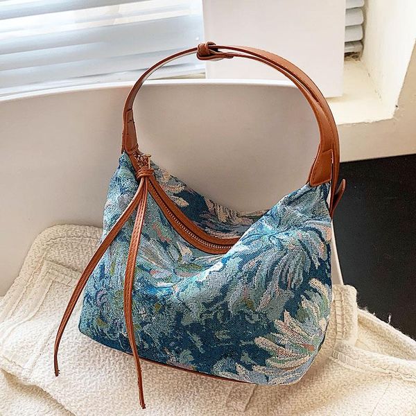 evening bags classic women hobos nylon small shoulder handbags 2021 trend vintage bag oil painting pattern woman's totes
evening bags classic women hobos nylon small shoulder handbags 2021 trend vintage bag oil painting pattern woman's totes