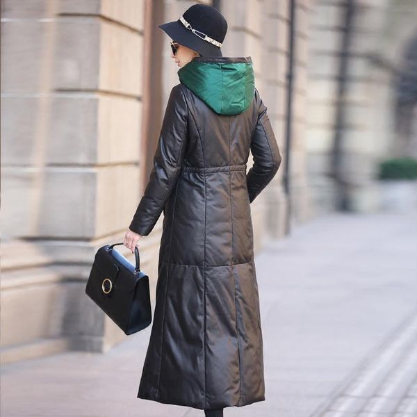 women's leather & faux duck genuine down sheepskin winter coat women long jacket for womens clothing veste femme 284450 yy908, Black
women's leather & faux duck genuine down sheepskin winter coat women long jacket for womens clothing veste femme 284450 yy908, Black