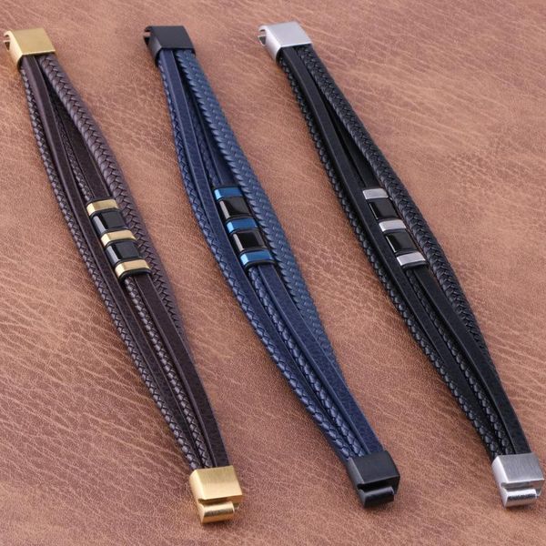 charm bracelets manufacturer fashion simple multi-layer splicing leather rope bracelet stainless steel creative golden holiday gift, Golden;silver
charm bracelets manufacturer fashion simple multi-layer splicing leather rope bracelet stainless steel creative golden holiday gift, Golden;silver