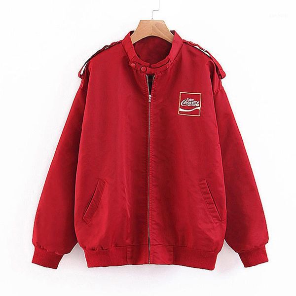 women's jackets women bomber jacket casual coat embroidery windbreaker stand collar baseball loosen womens plus size1, Black;brown
women's jackets women bomber jacket casual coat embroidery windbreaker stand collar baseball loosen womens plus size1, Black;brown