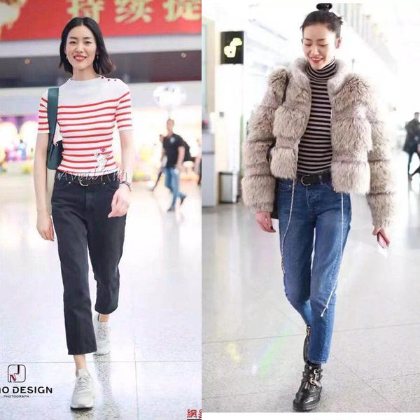 quality a line big cousin liu feier li and fried chicken show legs straight tall waist straight nine points jeans are female, Black;white
quality a line big cousin liu feier li and fried chicken show legs straight tall waist straight nine points jeans are female, Black;white